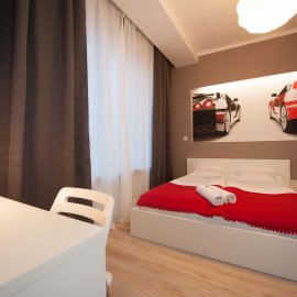 Sypialnia w apartamencie do wynajęcia w Centrum Warszawy.